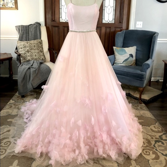 Sz 6 Pink Sherri Hill Ballgown - Picture 4 of 7